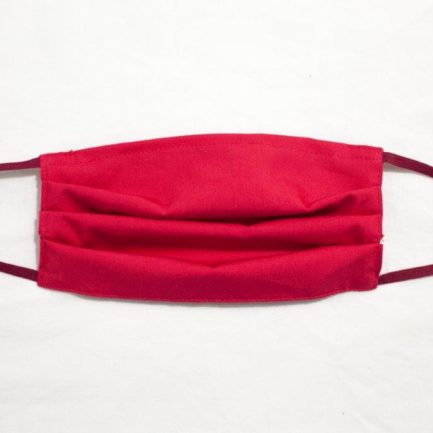 Mascherina cover in cotone rosso